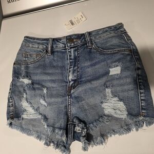 Denim Distressed Women Shorts